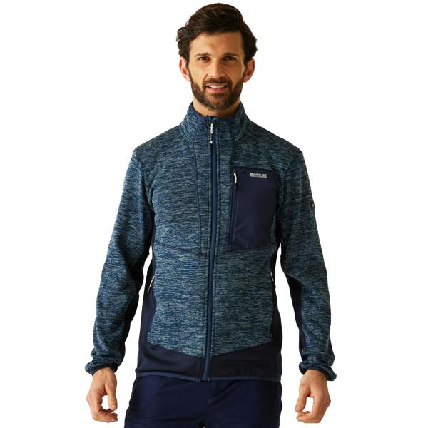 Regatta Mens Baslinn Fleece Jacket - Moonlight Denim/Navy Marl - 