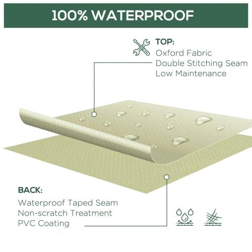 Bobobiy 600D Oxford Cloth Waterproof Furniture Cover Wicker Chairs Garden Patio Rattan Seat Outdoor Protector L70*W90*H115cm