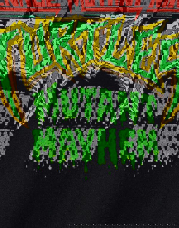 Teenage Mutant Ninja Turtles Boys Black Mutant Mayhem Logo Short Sleeved T-Shirt