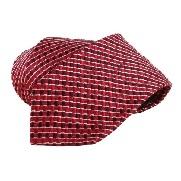 Dunhill woven silk tie in a carbon fibre pattern