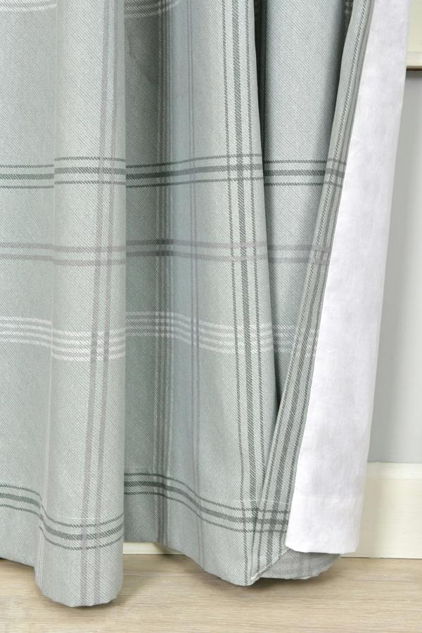 Smart Living Printed Check Boutique Eyelet Curtain - Green