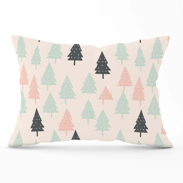 Warren Reed Christmas Tree Silhouette Pattern Cushions