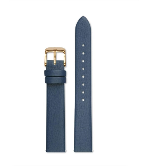 Votch Navy with brushed gold buckle | 16mm