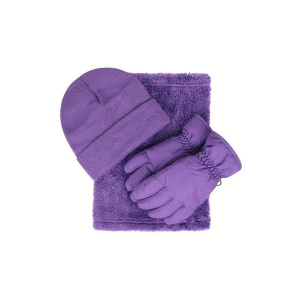 Mountain Warehouse Childrens Accessories Set (Pack of 3) - Purple