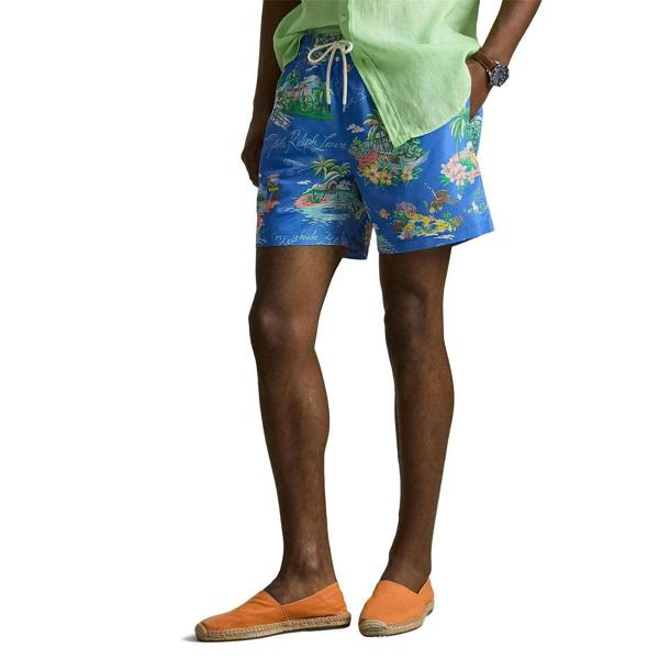 Ralph Lauren Mens Bear Swim Shorts - Blue - 