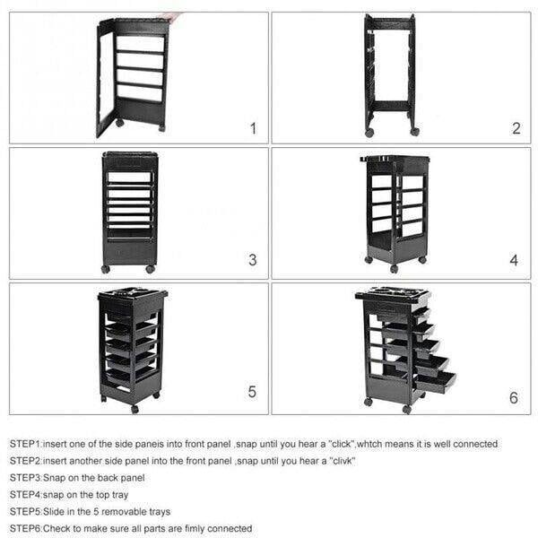 HYGRAD BUILT TO SURVIVE Multi purpose Storage trolley for Hairdressers Nail Salon Tattoo artist Spa UK