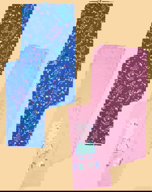 Peppa Pig Girls Pink Character Leggings