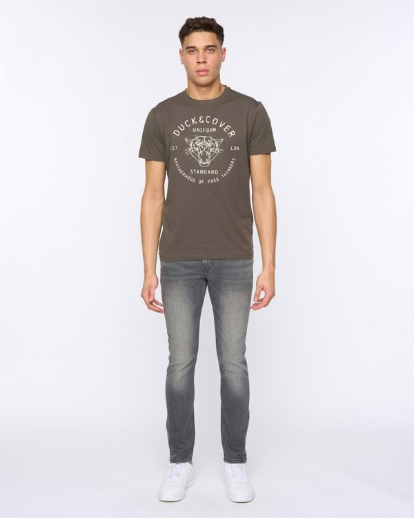 Duck and Cover Maylead Slim Fit Jeans Grey