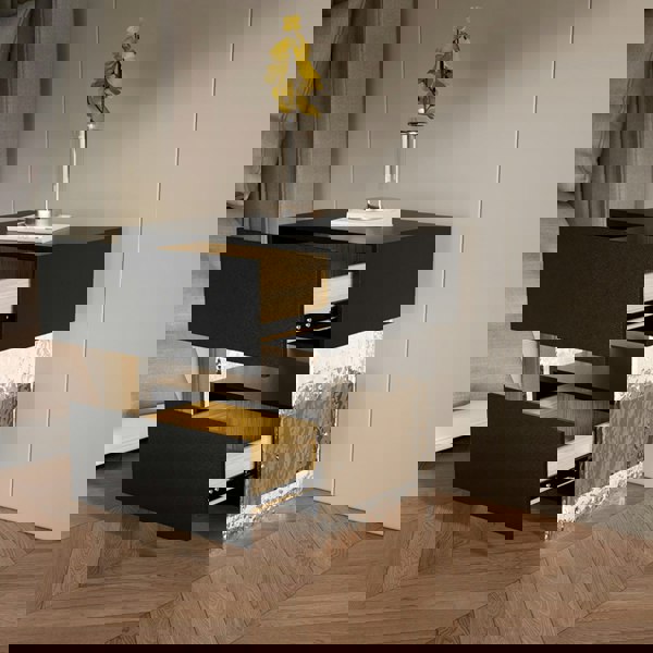 Rit Concept Ibarra Bedside Table With Storage & Light Strip