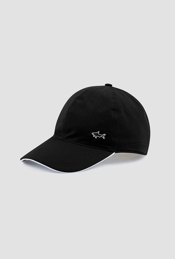 Paul & Shark Men's Baseball Cap with Contrast Piping - Black