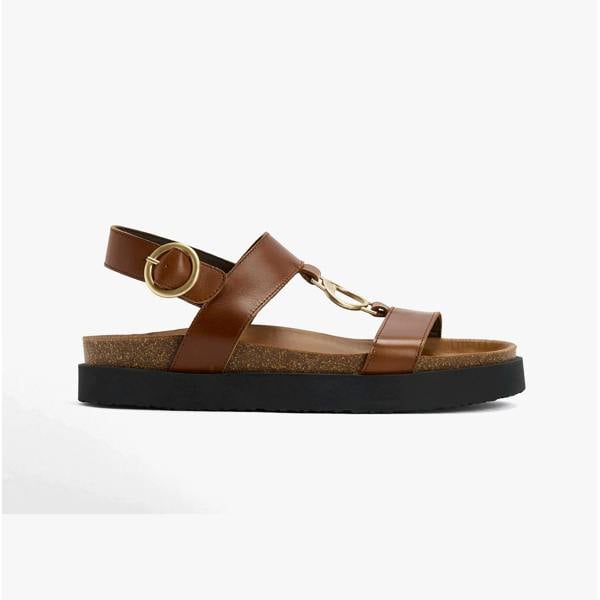 Barbour GWEN Ankle Strap Sandals   in  Brown