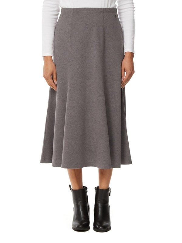 PennyPlain 6 Panel Skirt - Taupe