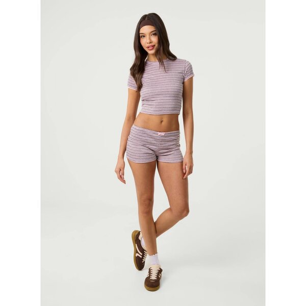 Pink Vanilla Jersey Stripe Shorts