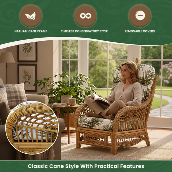The Garden Marketplace Portofino Cane Single Chair