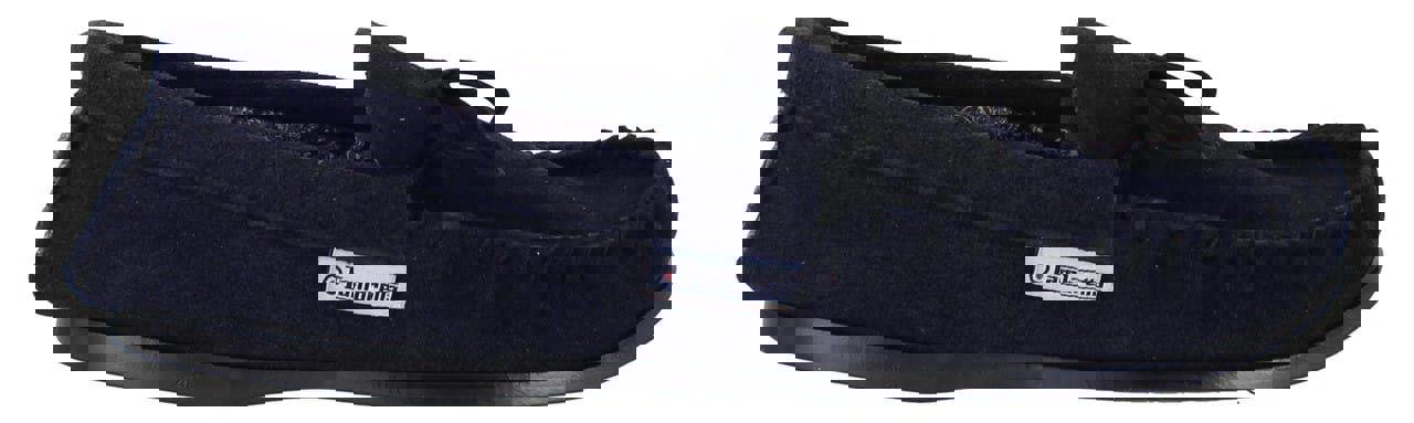 Lambretta Mens British Hand Made Leather Paisley Lined Moccasin Slippers