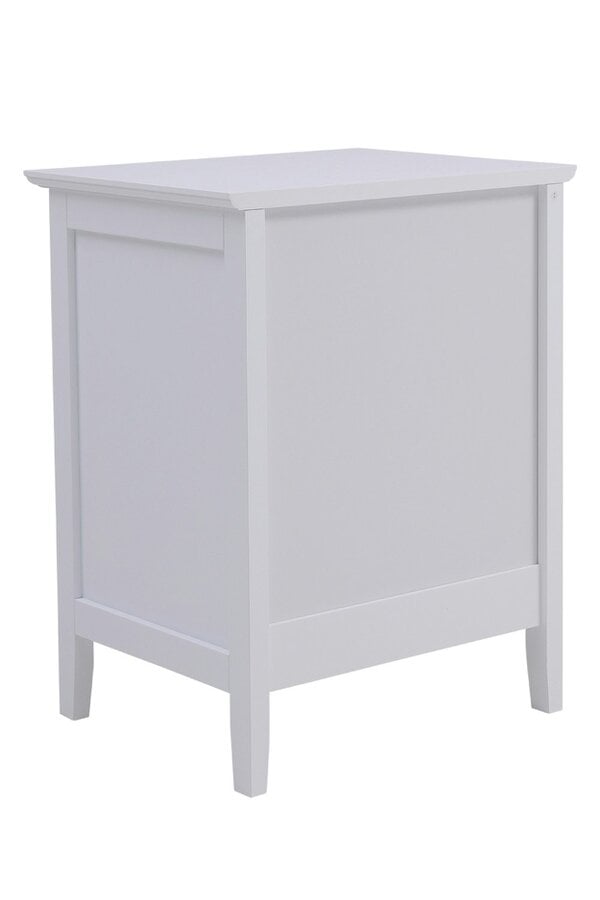 Living and Home 3-Drawer Wooden Storage Cabinet Bedside Table with Rhinestone Handle