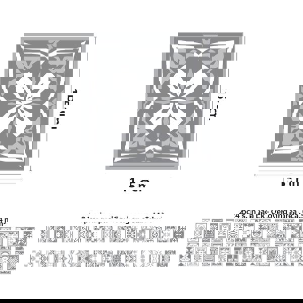 WT1531 - Purbeck Stone Tiles Wall Stickers - 15 cm x 15 cm - 24 pcs.