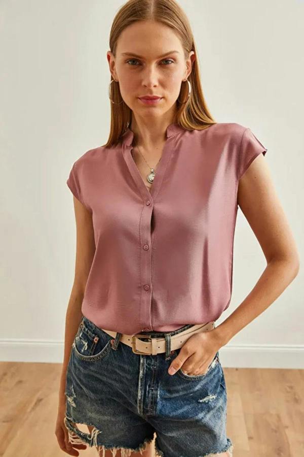 Hoxton Gal Sleeveless V-Neck Shirt