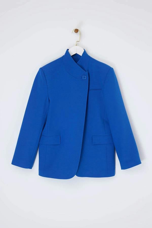 Limited Edition High Neck Long Sleeve Padded Shoulder Lined Blazer