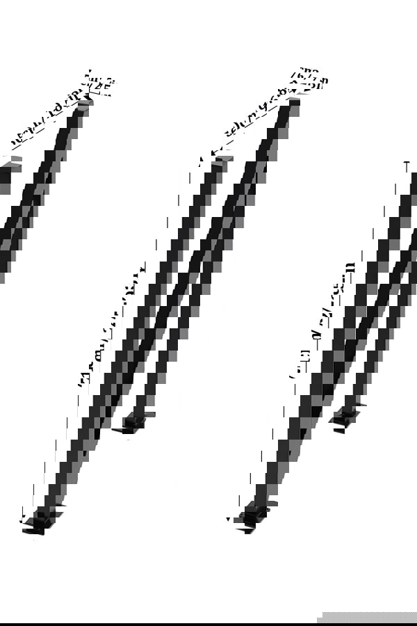 Living and Home 71cm/27.95 inch 2Pcs Black N-shaped Anti-Slip Metal Table Legs Furniture Replacement Legs for DiningTable, Desks and Workbenches