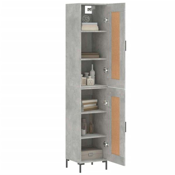 Berkfield Highboard Concrete Grey 34.5x34x180 cm Engineered Wood