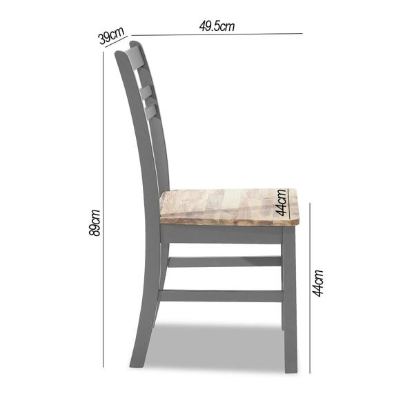 Statement Furniture Florence Wooden Chair Country Style with Acacia Wood Seat