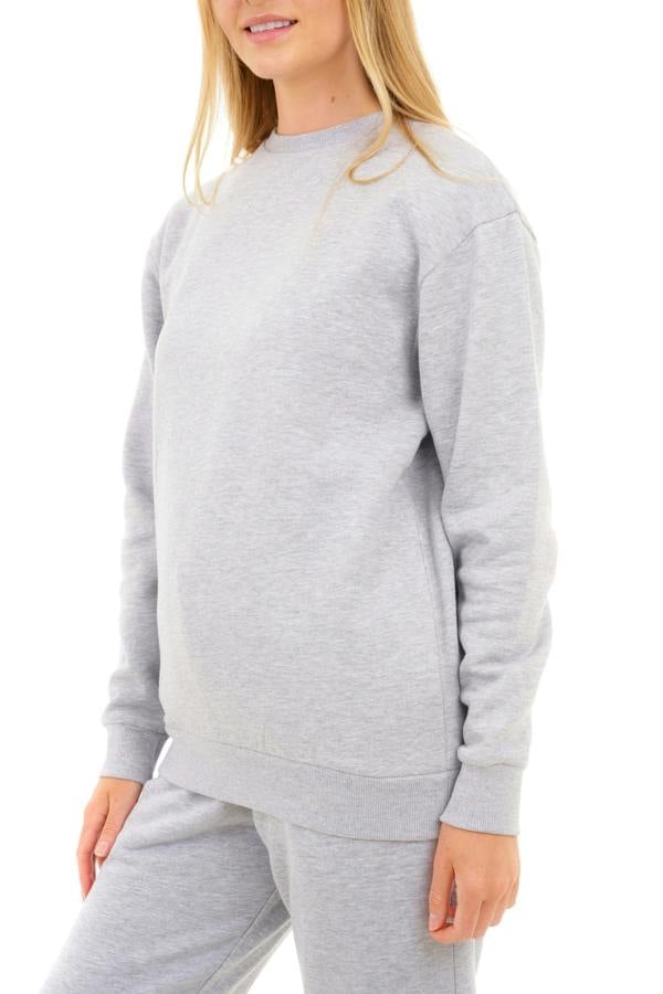 Smart Living Women's Crew Neck Sweatshirt - Ultra-Soft Casual Pullover for Everyday Comfort - Grey