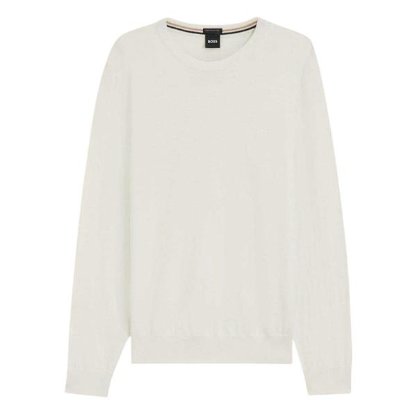 Boss Mens Logo Jumper - White - 