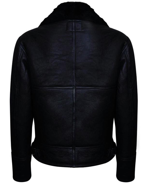 Infinity Leather Mens B3 WW2 Leather Sheepskin Aviator Flying Jacket-Charleston