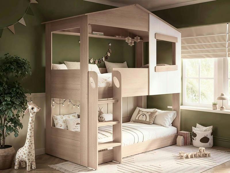 Flair Dreamland House Bunk Bed Oak