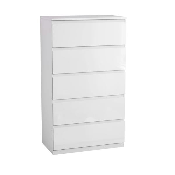 Vida Designs Glinton 5 Drawer Chest, Black