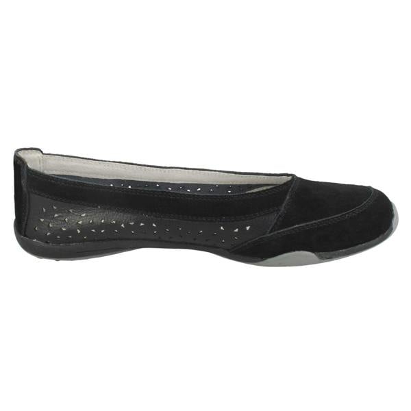 Down to Earth Ladies Down To Earth Suede Leather Ballerinas F80448