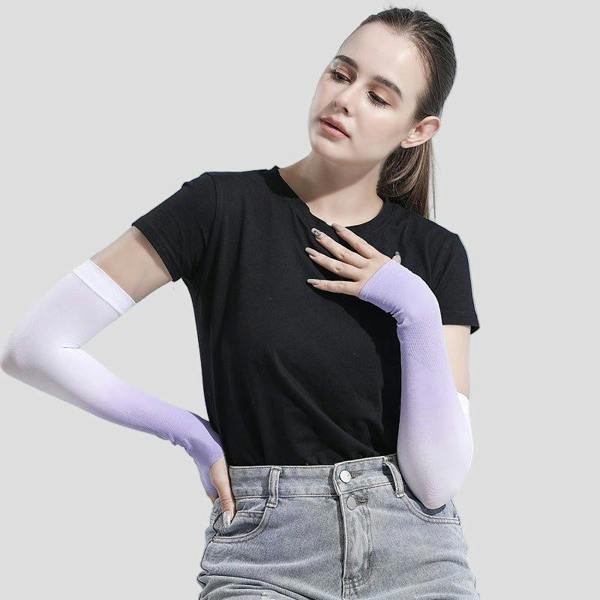 Anniou Ombre UPF 50+ Arm Sleeves - purple
