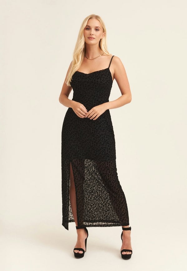 Gini London Animal Cowl Midi Dress