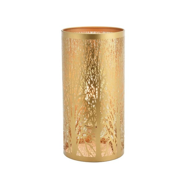 Unique and Beautiful Matte Gold Metal Forest Design Table Lamp with Cable Switch Image 1