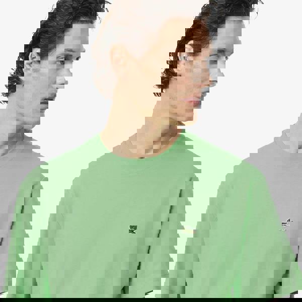 Lacoste Mens Embroidered Logo Cotton T-Shirt - Green - 