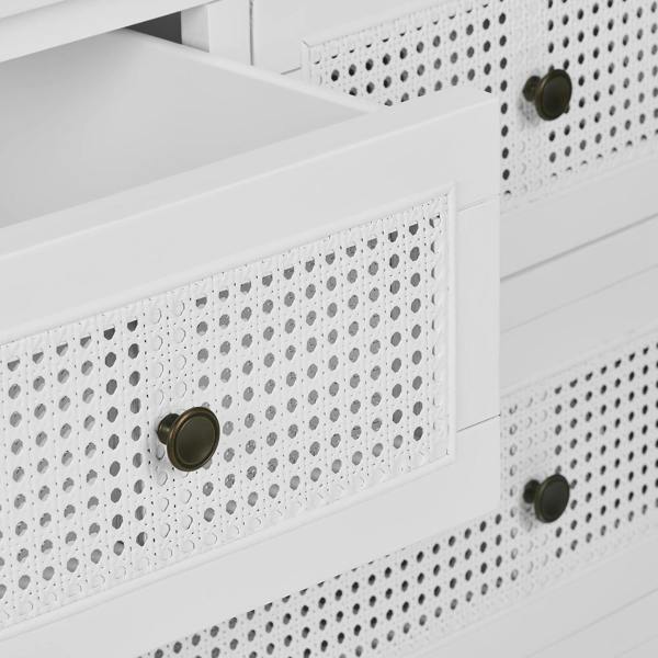 Statement Furniture Louis Chest of Drawers with Rattan Cane Drawers