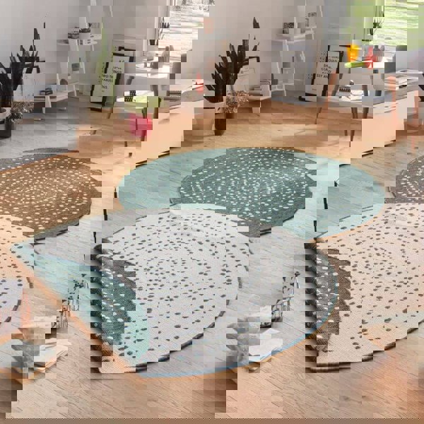 The Rugs Indoor Outdoor Bali Reversible Round Rug | Durable