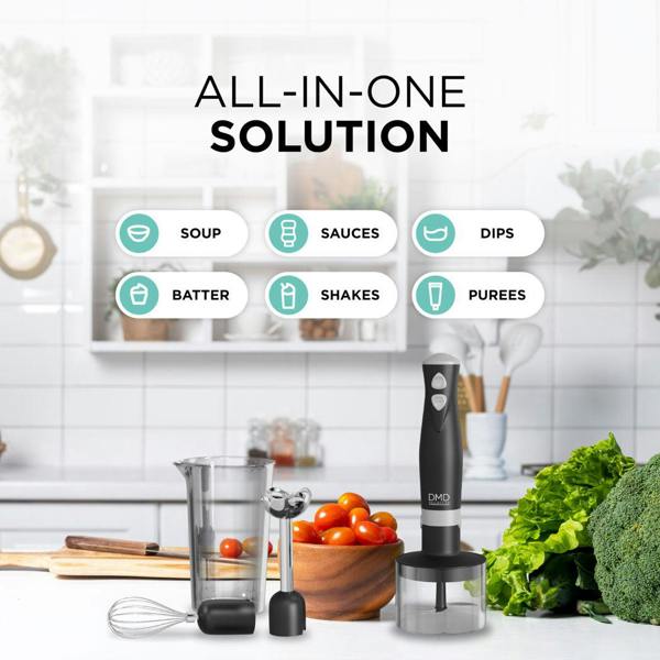 DMD Collective Hand Blender with Accessories – 3-in-1 Stick Blender Set