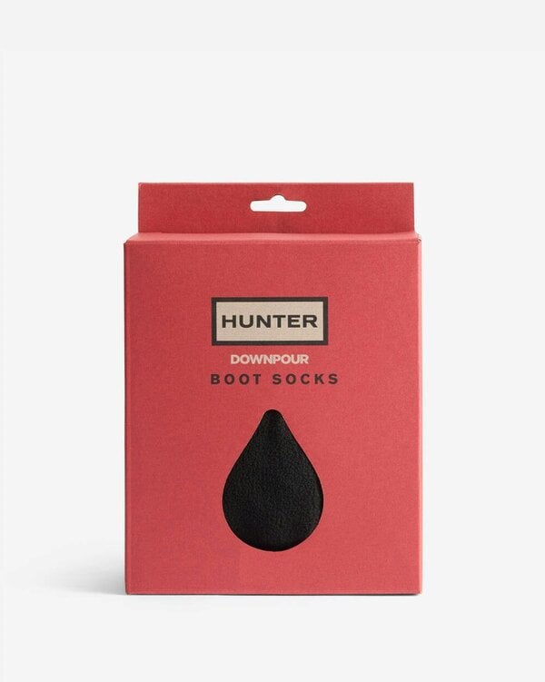 Hunter Downpour Boot Short Boot Socks - Black