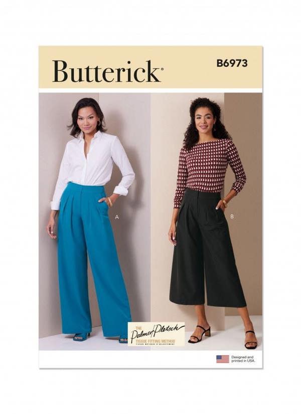 Butterick Sewing Pattern 6973, Trousers for Women, K5 (8-10-12-14-16) - Intermediate