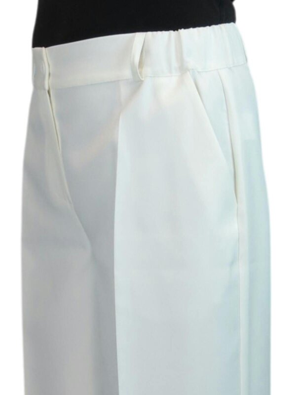Paulo Due Womens Wide Leg Cropped Tailored Trousers