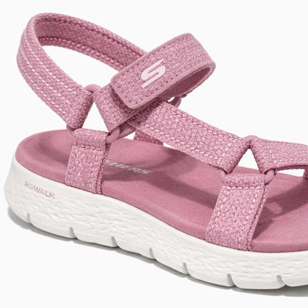 Skechers GO WALK FLEX Ankle Strap Sandals Sandals   in  Pink