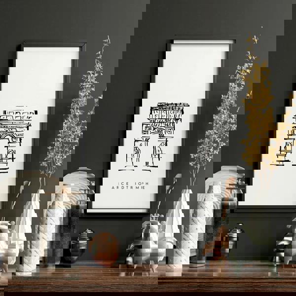 Wall Art Framed For Living Room | Set of 3 Paris Landmarks Wall art Prints