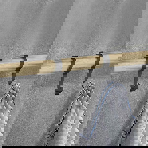 Beslagsboden Pair of BESLAGSBODEN Hooks for Hat/Hook Rack in Matt Black Aluminium, Height 75mm