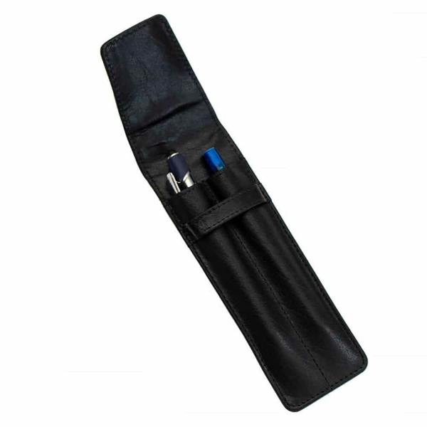 PRIMEHIDE-Double-Pen-holder-black-open-view-with-pens-in-place-4828.jpg