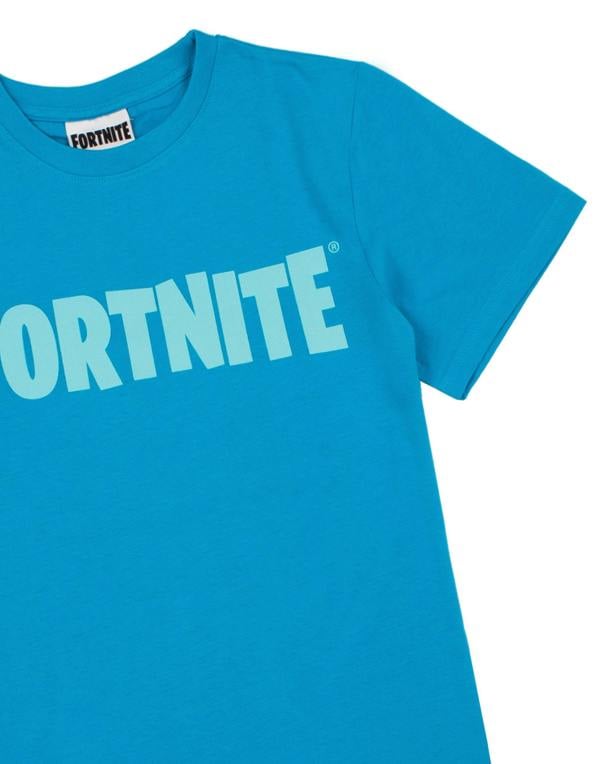 Fortnite Boys Blue Battle Royale Short Sleeved T-Shirt