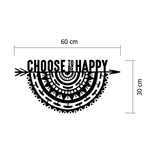 Decortie Modern Metal Wall Art "Choose to be" Home Ornament Decorative Minimalist Design Hanging Wall Sculpture, Black