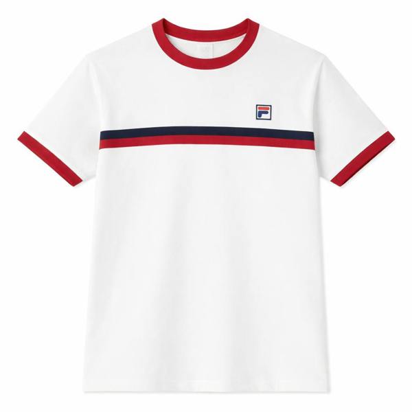 Fila Rosario T-Shirt Gardenia/Garnet/Fila Navy