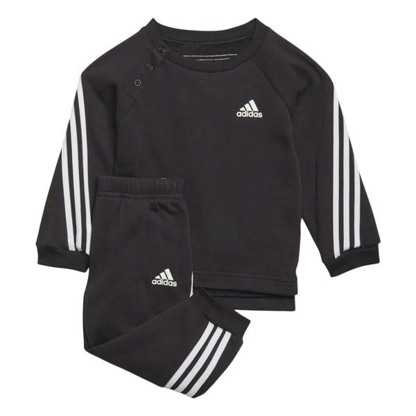 Adidas Baby Future Icons Triple Stripe Sweatshirt & Jogging Bottoms - Black/White